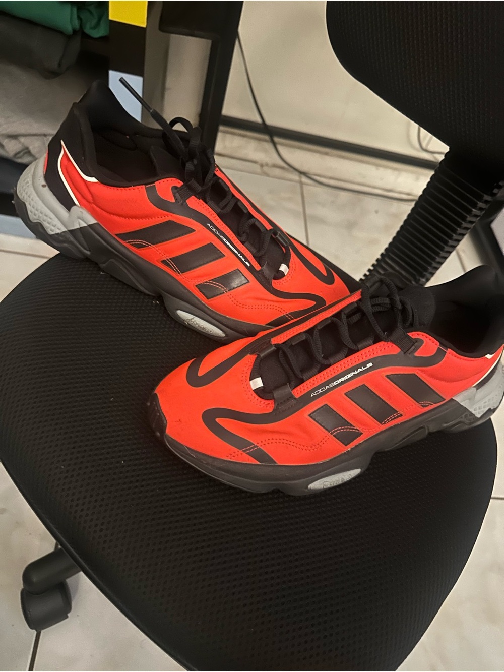 adidas Men’s Red and Black Street-Style Sneakers